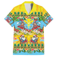 Hawaii Christmas Family Matching Short Sleeve Bodycon Dress and Hawaiian Shirt Mele Kalikimaka Tropical Vibes - Polynesian Pride