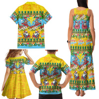 Hawaii Christmas Family Matching Tank Maxi Dress and Hawaiian Shirt Mele Kalikimaka Tropical Vibes - Polynesian Pride