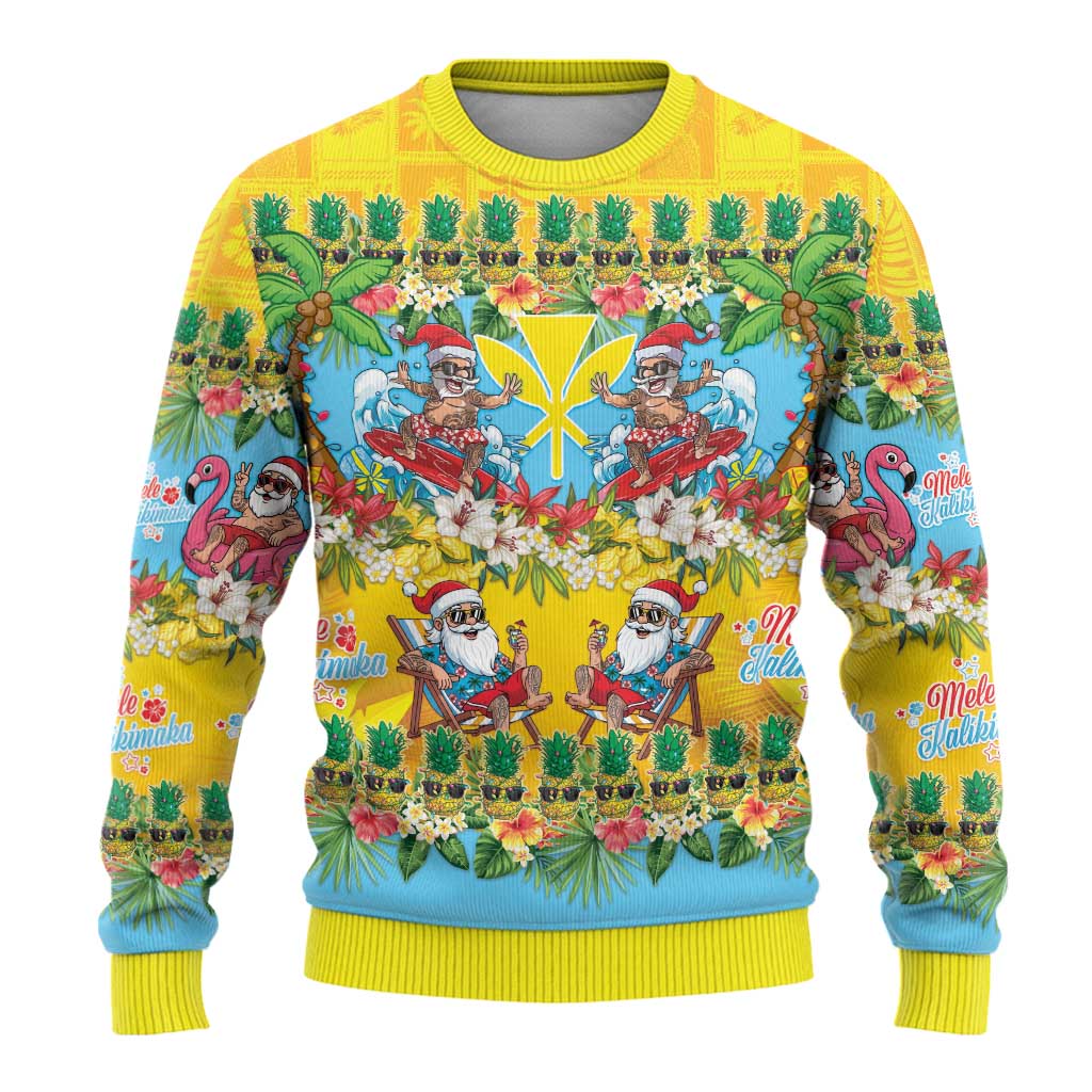 Hawaii Christmas Ugly Christmas Sweater Mele Kalikimaka Tropical Vibes - Polynesian Pride