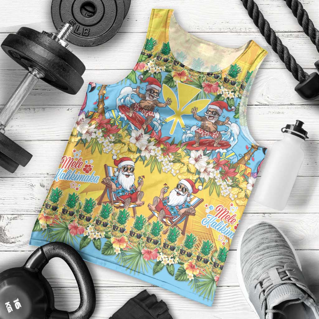 Hawaii Christmas Men Tank Top Mele Kalikimaka Tropical Vibes - Polynesian Pride