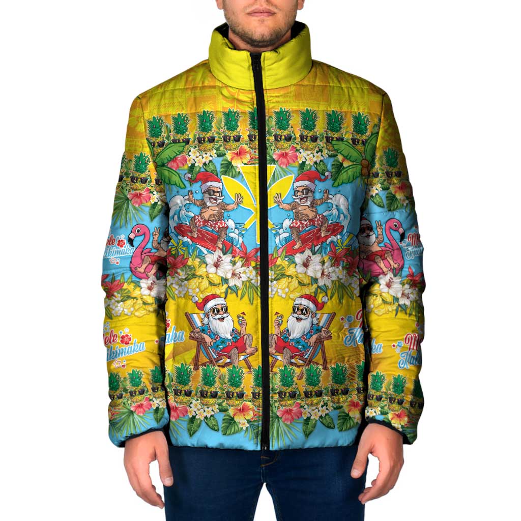 Hawaii Christmas Padded Jacket Mele Kalikimaka Tropical Vibes - Polynesian Pride