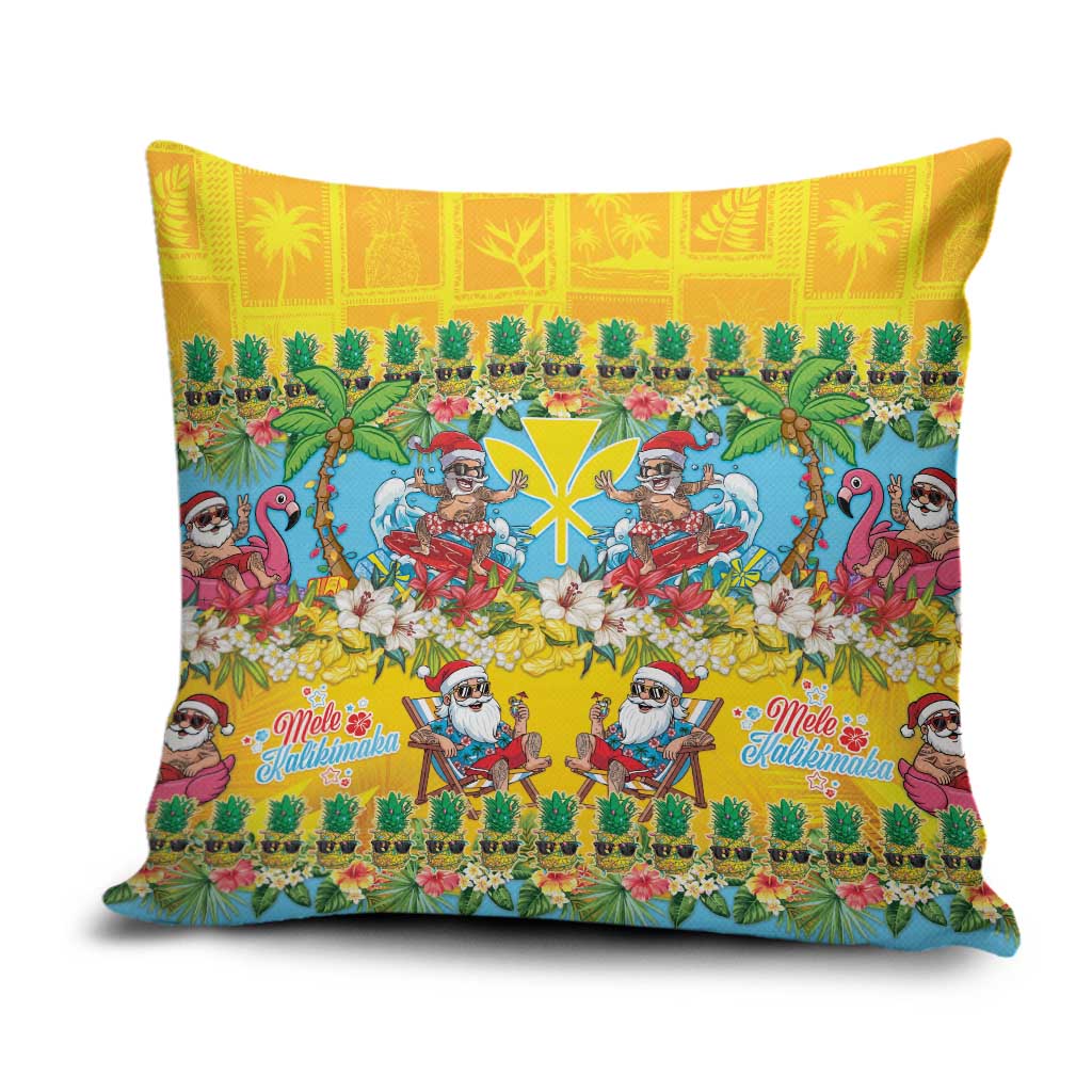 Hawaii Christmas Pillow Cover Mele Kalikimaka Tropical Vibes - Polynesian Pride