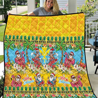 Hawaii Christmas Quilt Mele Kalikimaka Tropical Vibes - Polynesian Pride