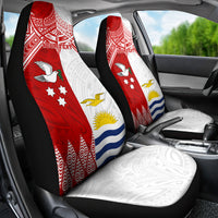 Personalised Tonga And Kiribati Car Seat Cover Coat Of Arms Polynesian Pattern LT05 - Polynesian Pride