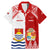 Personalised Tonga And Kiribati Family Matching Mermaid Dress and Hawaiian Shirt Coat Of Arms Polynesian Pattern LT05 Dad's Shirt - Short Sleeve Red - Polynesian Pride