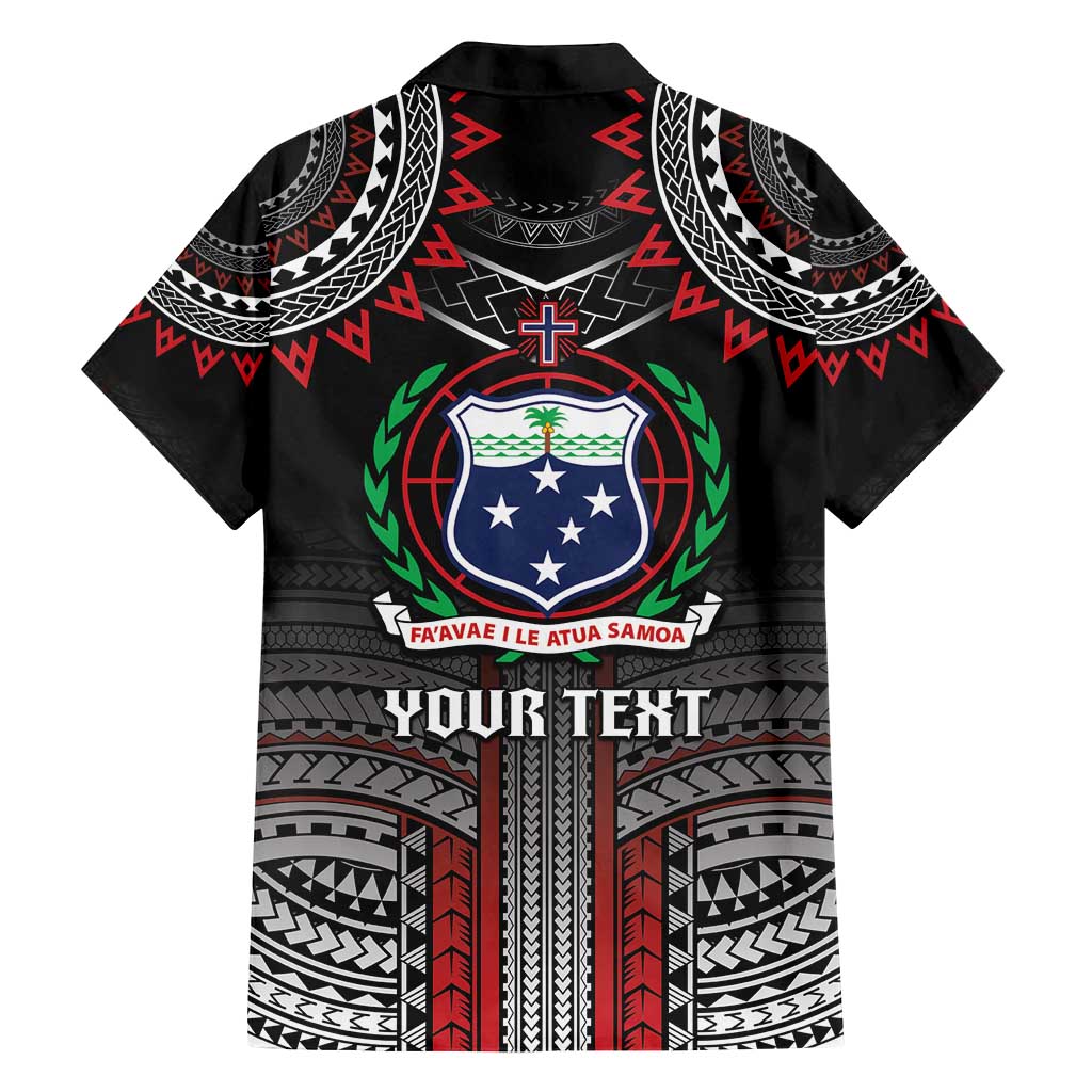 Personalised Samoa Black Saturday Family Matching Long Sleeve Bodycon Dress and Hawaiian Shirt Samoan Warrior Tribal Pattern