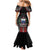 Personalised Samoa Black Saturday Mermaid Dress Samoan Warrior Tribal Pattern