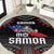 Samoa Black Saturday Round Carpet Samoan Warrior Tribal Pattern