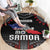 Samoa Black Saturday Round Carpet Samoan Warrior Tribal Pattern