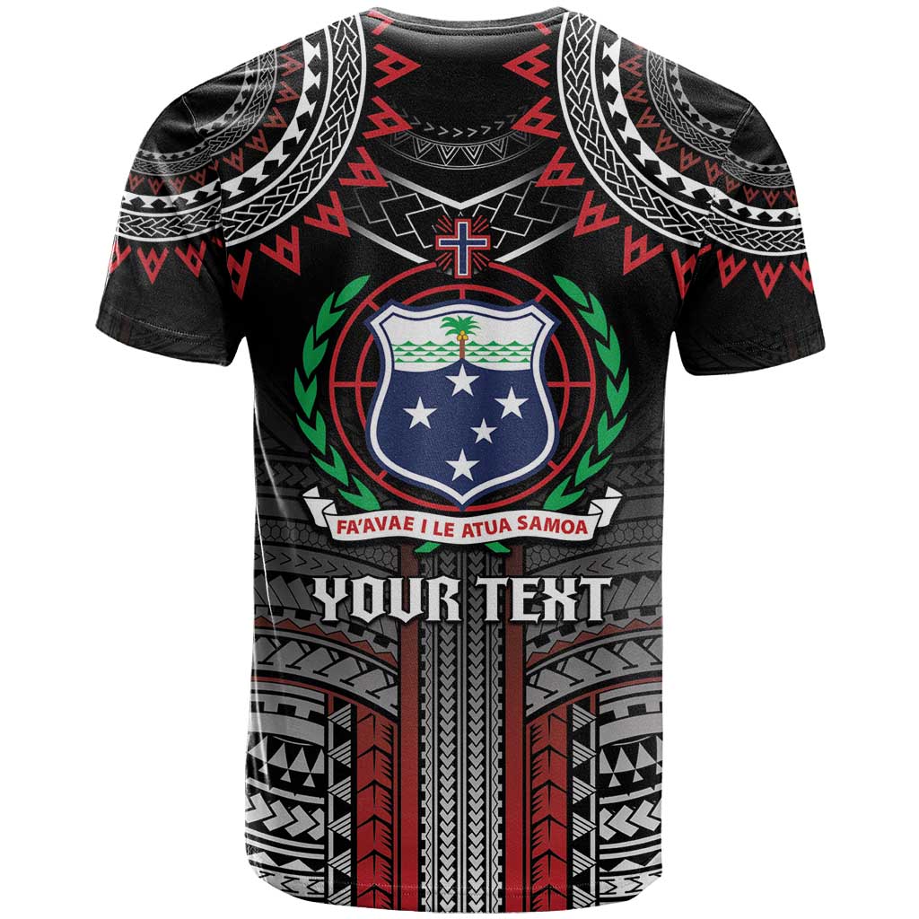 Personalised Samoa Black Saturday T Shirt Samoan Warrior Tribal Pattern