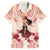 Tahiti Women's Day Family Matching Off Shoulder Short Dress and Hawaiian Shirt With Polynesian Pattern LT05 Dad's Shirt - Short Sleeve Beige - Polynesian Pride