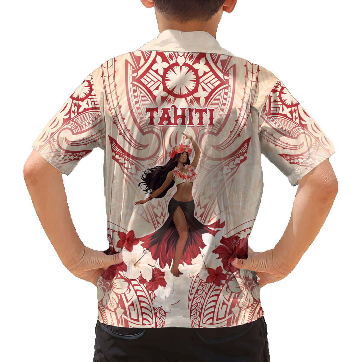 Tahiti Women's Day Family Matching Short Sleeve Bodycon Dress and Hawaiian Shirt With Polynesian Pattern LT05 - Polynesian Pride