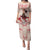 Tahiti Women's Day Puletasi With Polynesian Pattern LT05 Long Dress Beige - Polynesian Pride