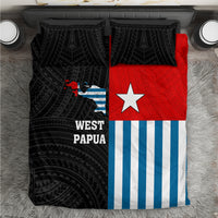 West Papua Bedding Set Polynesian Pattern With Coat Of Arms LT05 Blue - Polynesian Pride