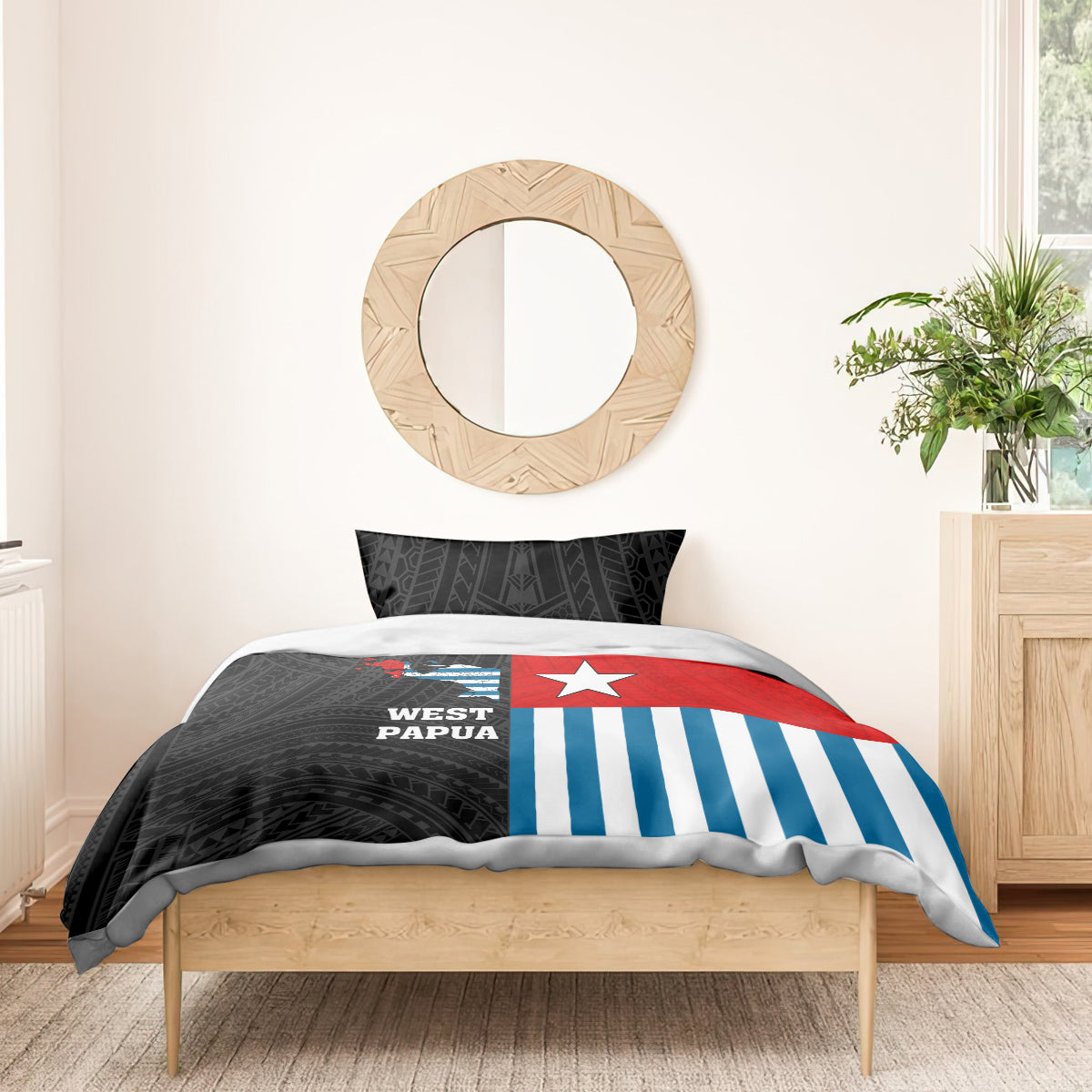 West Papua Bedding Set Polynesian Pattern With Coat Of Arms LT05 - Polynesian Pride