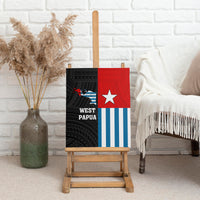 West Papua Canvas Wall Art Polynesian Pattern With Coat Of Arms LT05 - Polynesian Pride