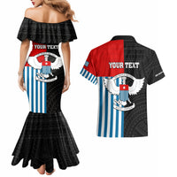 Personalised West Papua Couples Matching Mermaid Dress and Hawaiian Shirt Polynesian Pattern With Coat Of Arms LT05 - Polynesian Pride