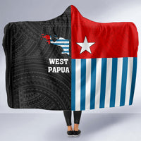 West Papua Hooded Blanket Polynesian Pattern With Coat Of Arms LT05 - Polynesian Pride