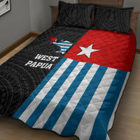 West Papua Quilt Bed Set Polynesian Pattern With Coat Of Arms LT05 - Polynesian Pride