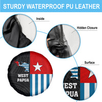 West Papua Spare Tire Cover Polynesian Pattern With Coat Of Arms LT05 - Polynesian Pride