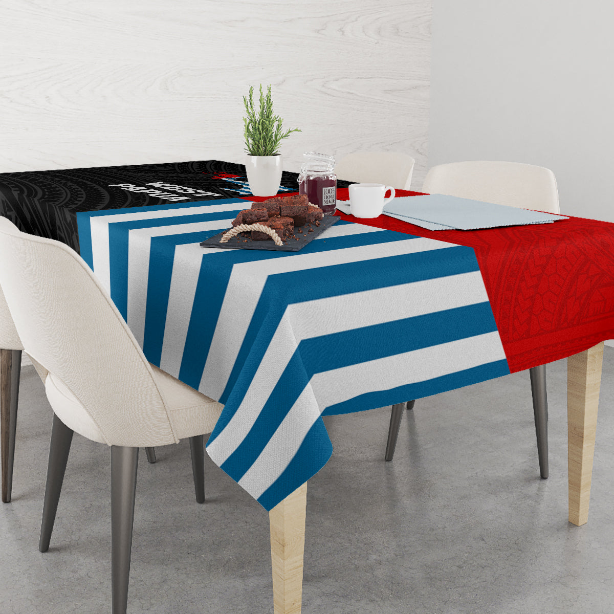 West Papua Tablecloth Polynesian Pattern With Coat Of Arms LT05 - Polynesian Pride