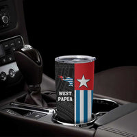 Personalised West Papua Tumbler Cup Polynesian Pattern With Coat Of Arms LT05 - Polynesian Pride