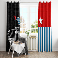 West Papua Window Curtain Polynesian Pattern With Coat Of Arms LT05 - Polynesian Pride