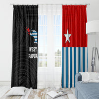 West Papua Window Curtain Polynesian Pattern With Coat Of Arms LT05 - Polynesian Pride