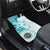 Samoa Siapo Pattern With Teal Hibiscus Car Mats