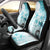 Samoa Siapo Pattern With Teal Hibiscus Car Seat Cover