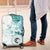 Samoa Siapo Pattern With Teal Hibiscus Luggage Cover