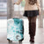 Samoa Siapo Pattern With Teal Hibiscus Luggage Cover