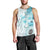 Samoa Siapo Pattern With Teal Hibiscus Men Tank Top LT05 - Polynesian Pride