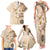 Samoa Siapo Pattern With Beige Hibiscus Family Matching Tank Maxi Dress and Hawaiian Shirt LT05 - Polynesian Pride