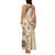 Samoa Siapo Pattern With Beige Hibiscus Family Matching Tank Maxi Dress and Hawaiian Shirt LT05 - Polynesian Pride