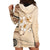 Samoa Siapo Pattern With Beige Hibiscus Hoodie Dress LT05 - Polynesian Pride