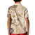 Samoa Siapo Pattern With Beige Hibiscus Kid Polo Shirt LT05 - Polynesian Pride