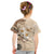 Samoa Siapo Pattern With Beige Hibiscus Kid T Shirt LT05 - Polynesian Pride