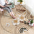 Samoa Siapo Pattern With Beige Hibiscus Round Carpet