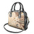 Samoa Siapo Pattern With Beige Hibiscus Shoulder Handbag