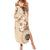 Samoa Siapo Pattern With Beige Hibiscus Summer Maxi Dress LT05 Women Beige - Polynesian Pride