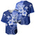 Samoa Siapo Pattern With Navy Hibiscus Baseball Jersey LT05 - Polynesian Pride