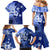 Samoa Siapo Pattern With Navy Hibiscus Family Matching Mermaid Dress and Hawaiian Shirt LT05 - Polynesian Pride