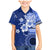 Samoa Siapo Pattern With Navy Hibiscus Family Matching Mermaid Dress and Hawaiian Shirt LT05 Son's Shirt Navy - Polynesian Pride