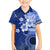 Samoa Siapo Pattern With Navy Hibiscus Family Matching Off Shoulder Short Dress and Hawaiian Shirt LT05 Son's Shirt Navy - Polynesian Pride