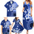 Samoa Siapo Pattern With Navy Hibiscus Family Matching Summer Maxi Dress and Hawaiian Shirt LT05 - Polynesian Pride