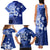 Samoa Siapo Pattern With Navy Hibiscus Family Matching Tank Maxi Dress and Hawaiian Shirt LT05 - Polynesian Pride