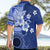 Samoa Siapo Pattern With Navy Hibiscus Hawaiian Shirt LT05 - Polynesian Pride