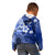 Samoa Siapo Pattern With Navy Hibiscus Kid Hoodie LT05 - Polynesian Pride