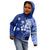 Samoa Siapo Pattern With Navy Hibiscus Kid Hoodie LT05 - Polynesian Pride